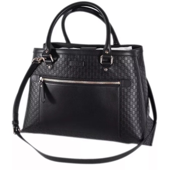 ❌SOLD❌ GUCCI BORSA MICROGUCCISSMA BLACK TOTE/HANDBAG! NWT! - Picture 2 of 9